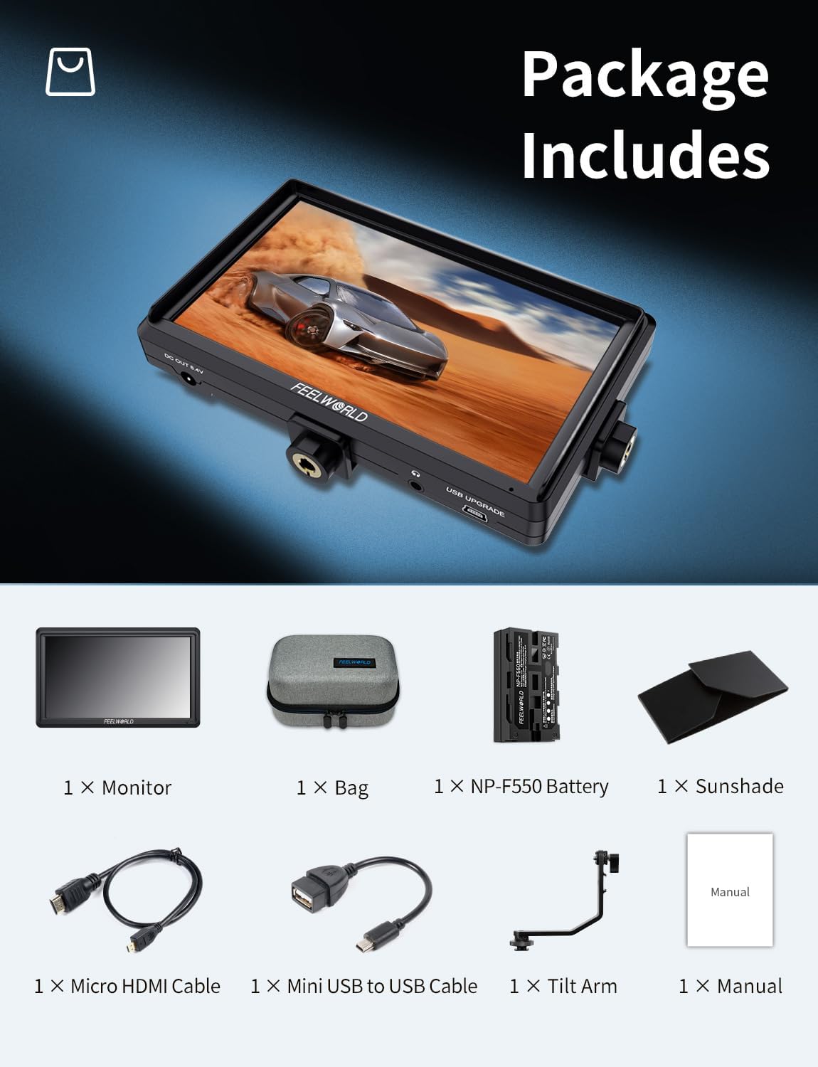FEELWORLD S55E 5,5 inch DSLR Camera Field Video Monitor