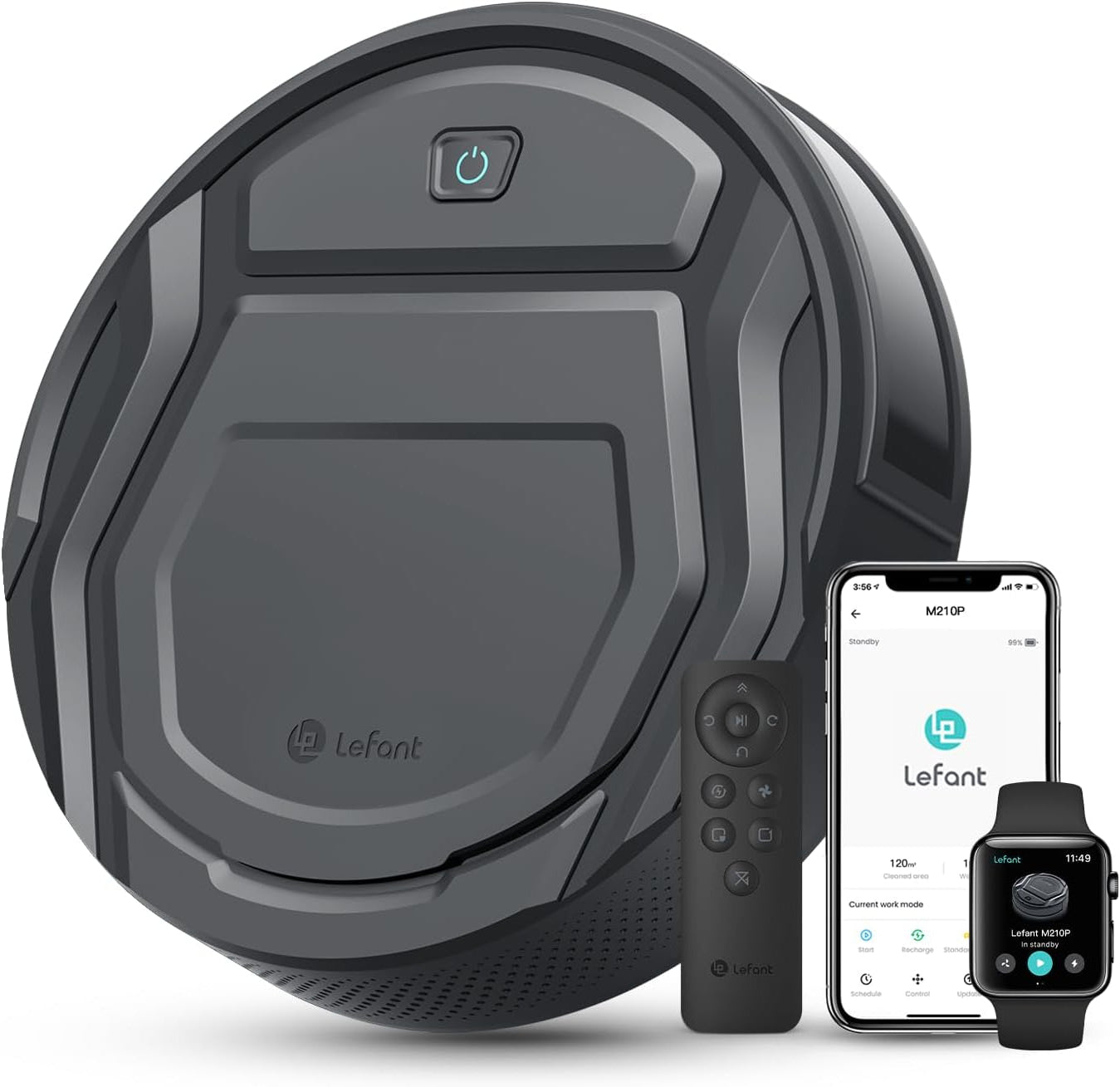 Robotstofzuiger – Dweilrobot – Stofzuigrobot – Vloerwisser – Automatische Reiniging – Compact Design – Lange Batterijduur