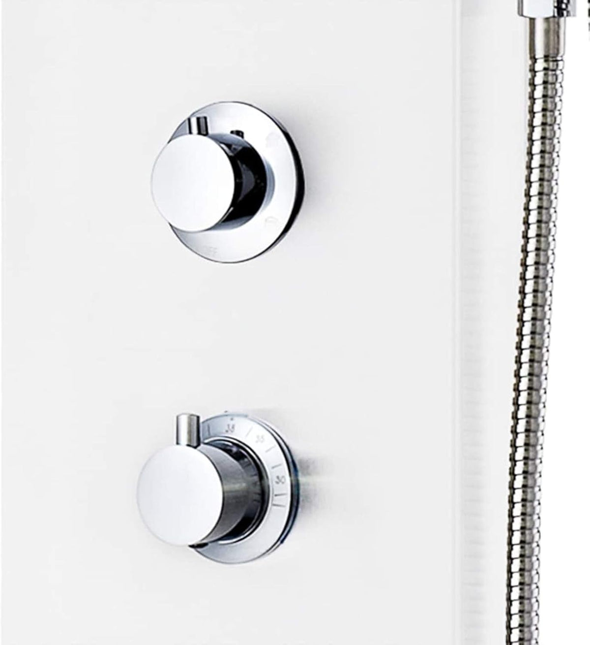Douchepaneel – Douchekolom – Regendouche – Massagejets – Handdouche – Aluminium – 130 cm Hoog – LED Verlichting