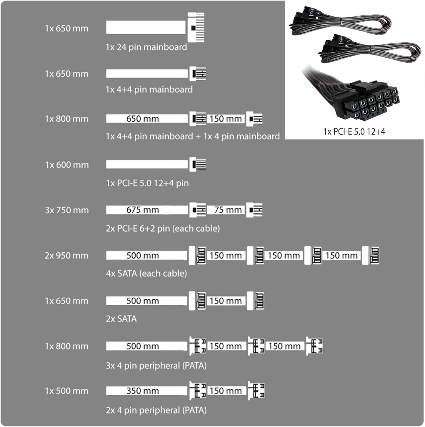 LC-POWER 1000W platina voeding voor pc