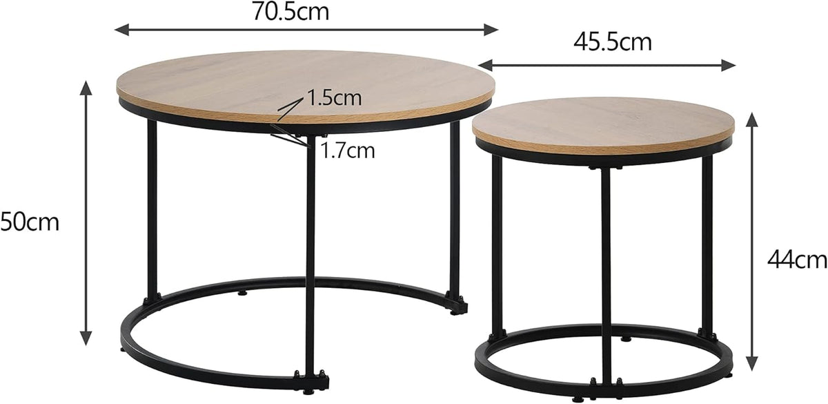 Koffietafel - Table - Coffe table - Living Room Table - Moderne minimalistische stijl - Combinatie salontafelset - Home Leisure Table - Eenvoudige hoge salontafel - Houtkleur