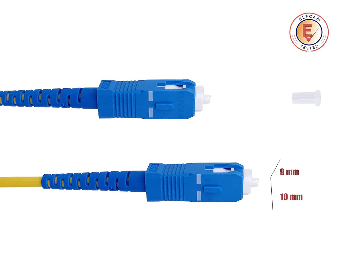 Elfcam® - Glasvezelkabel SC/UPC naar SC/UPC Monomode Simplex OS2 9/125µm, geel (200M)