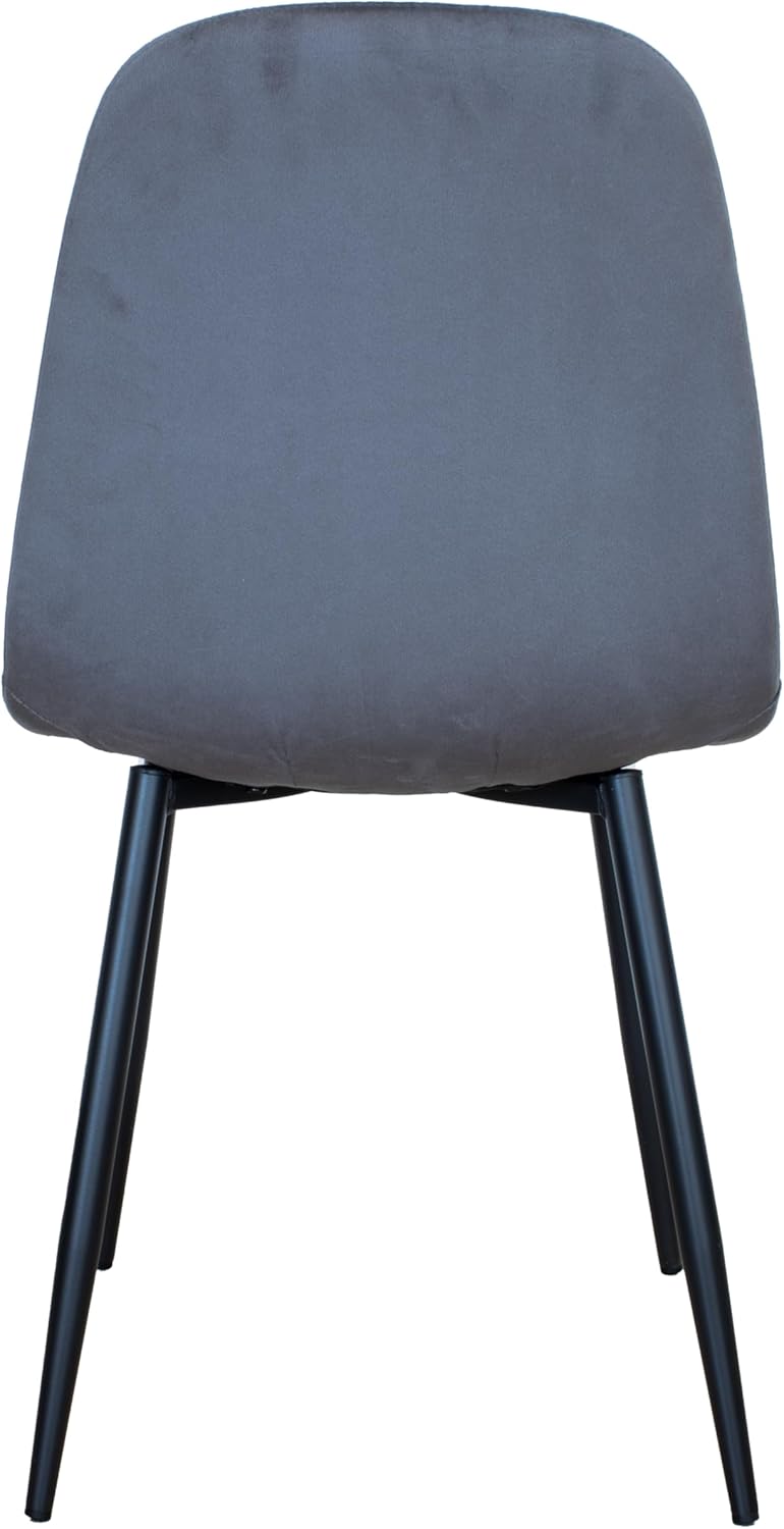 GARDENIA Becky Chairs, Steel, Grey, 4, Unit