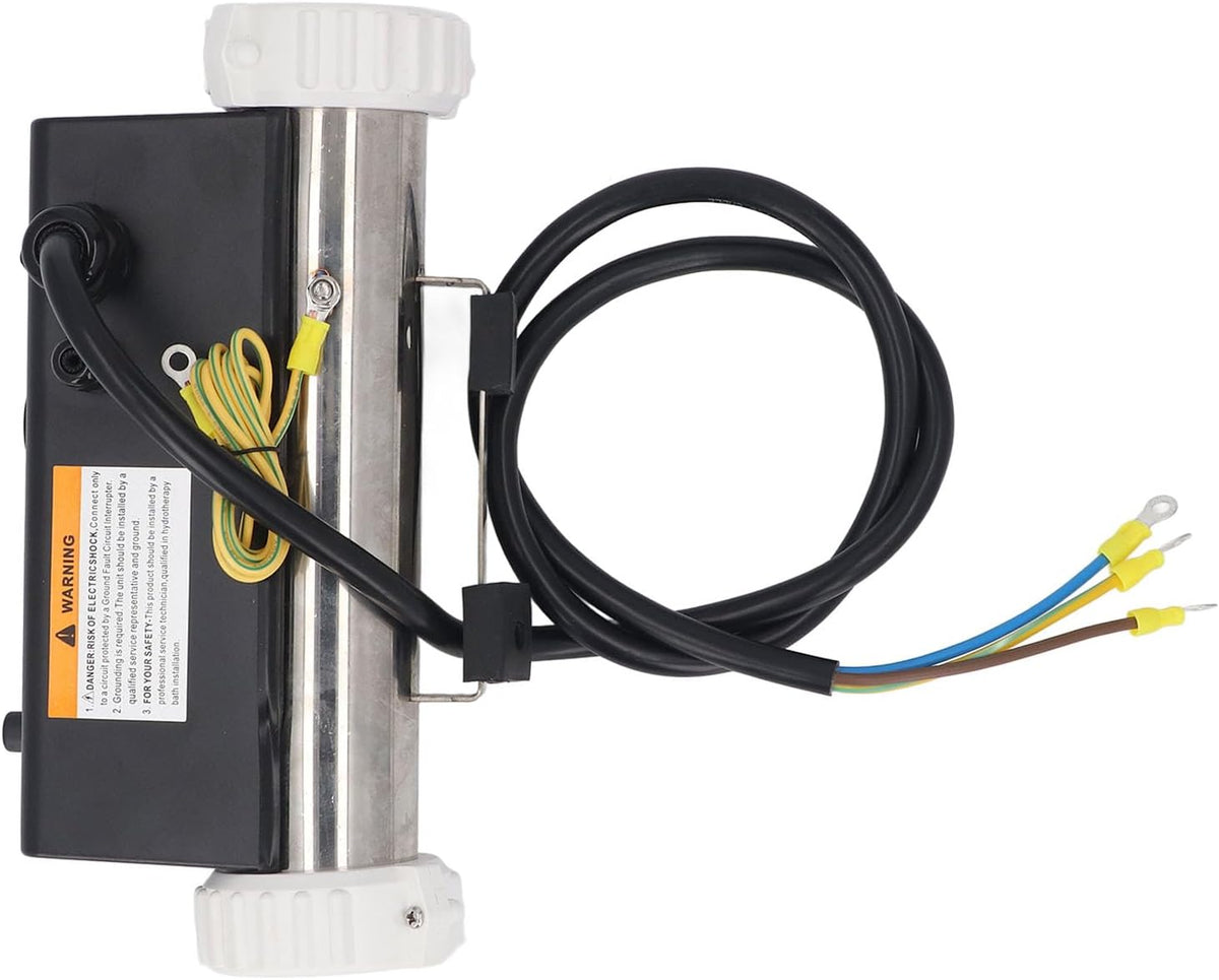 Elektrisch Zwembadverwarming, Waterthermostaat met Temperatuurregeling Zelfverwarming voor Spa -badkuip Zwembad Hardbespoed Uitgerust met Drukschakelaar (3KW)