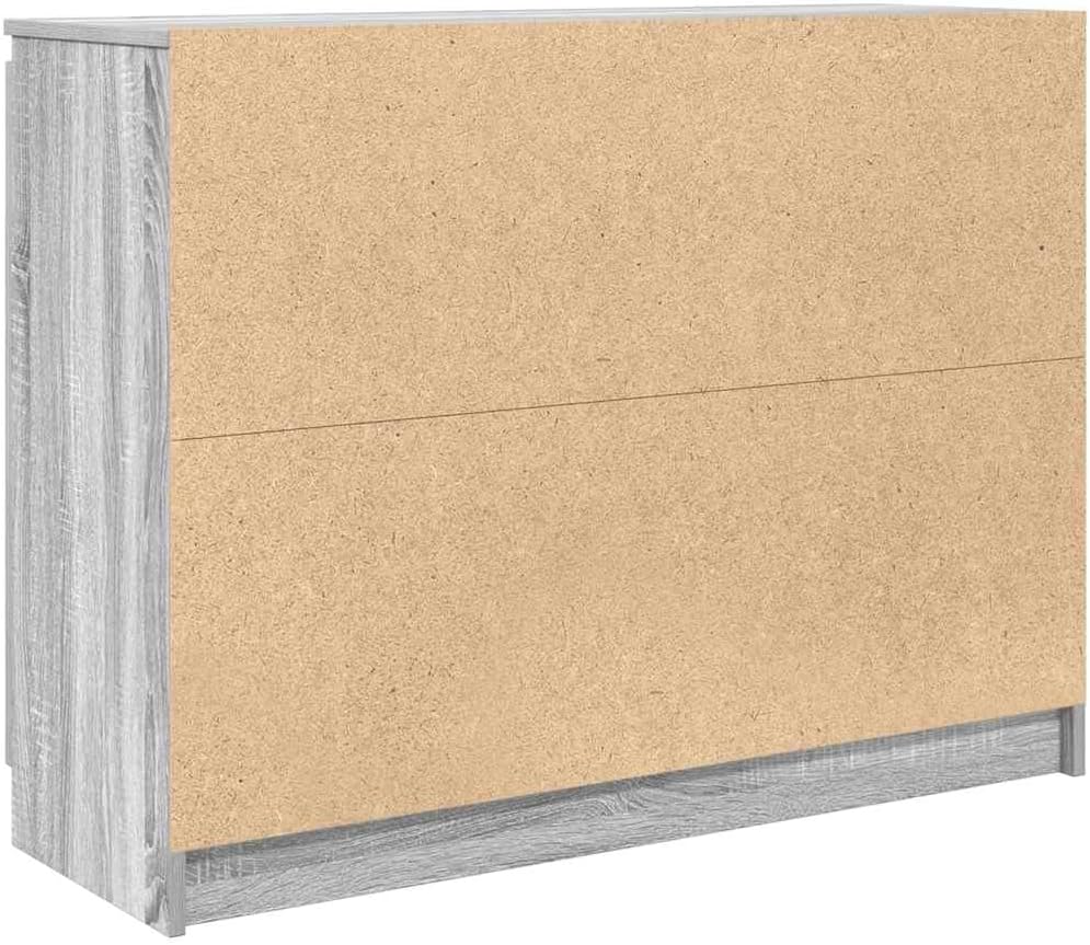 Sideboard – Dressoir – Opbergkast – Halmeubel – Buffetkast – Grijs Sonoma – Stevig Bewerkt Hout – Ruime Opbergruimte Met Laden En Deuren