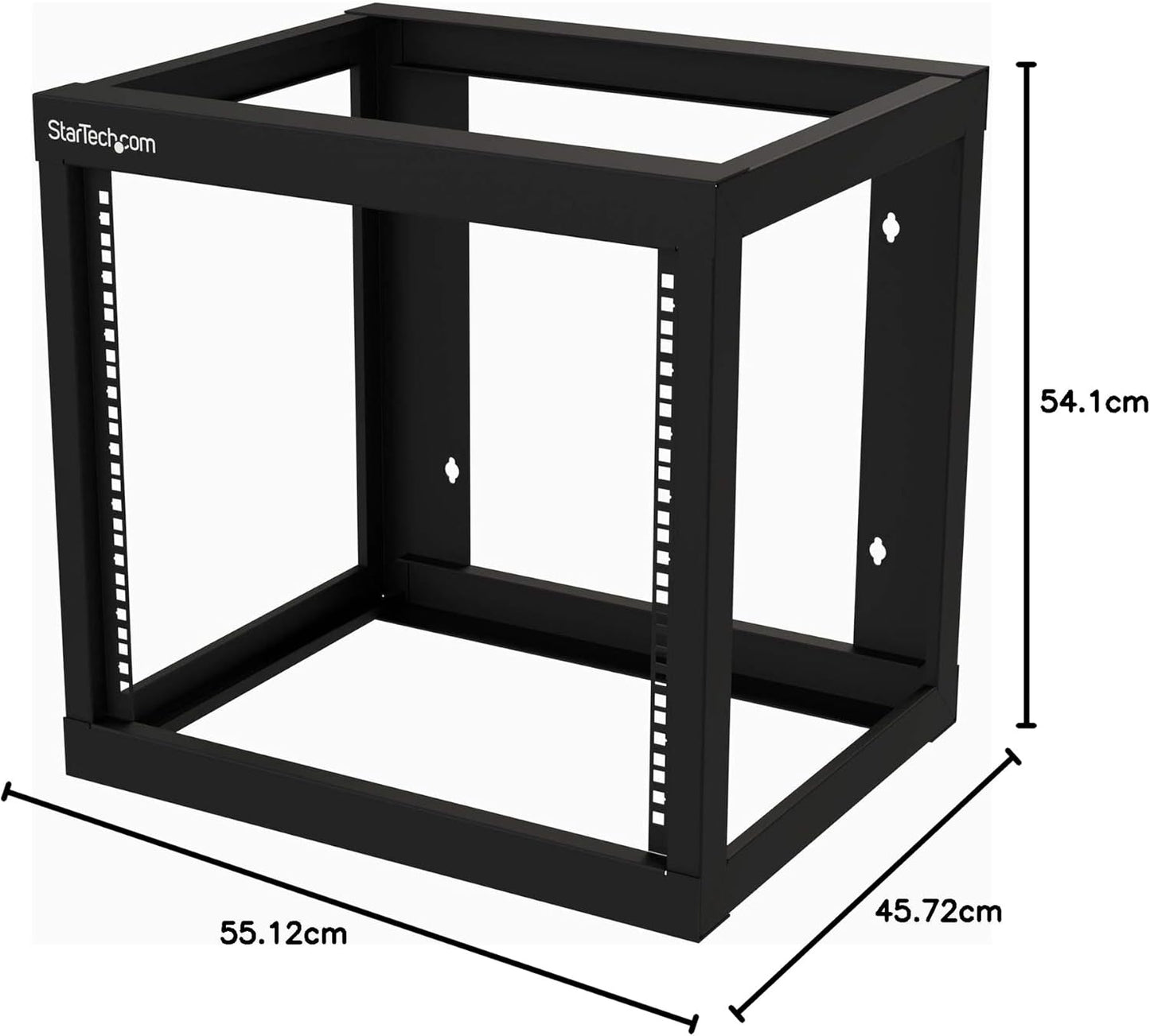 Wandrack 9U – Serverrack – Netwerkrack – Datarack – Patchpanelrack – Open Frame, 19 Inch, 45 Cm Diep – SPCC Koudgewalst Staal, Draagvermogen 80 Kg