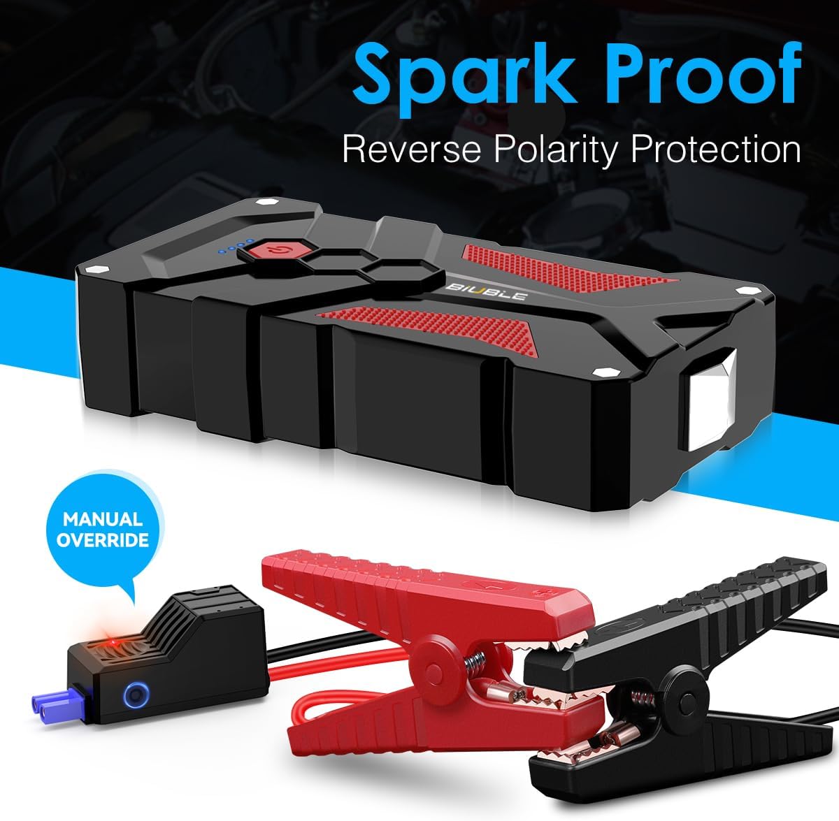 Auto Jumpstarter 12V 2000A – Accubooster – Starthulp – Startbooster – Booster Pack – USB Quick Charge 3.0 – LED-Zaklamp