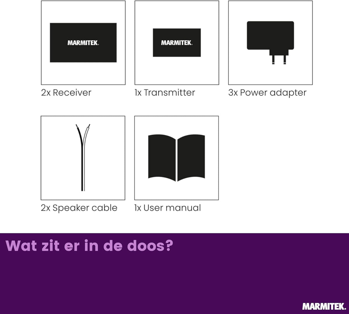 Draadloze luidsprekerverbinding – Voor plafondluidsprekers en hifi-speakers – Draadloze speaker set – Audio set – Speaker zender ontvanger – Draadloze audioverbinding – Geïntegreerde versterker – Cd-kwaliteit audio