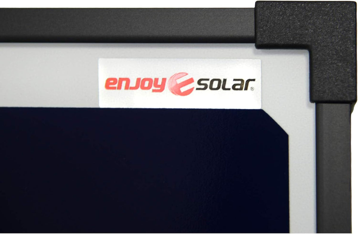 enjoy solar Mono Ultra SunPower Back-Contact zonnepaneel, 150 W, 12 V, zonnepaneel, fotovoltaïsche module met zwart frame en wit achterblad, ideaal voor camper, tuinhuisjes, boot