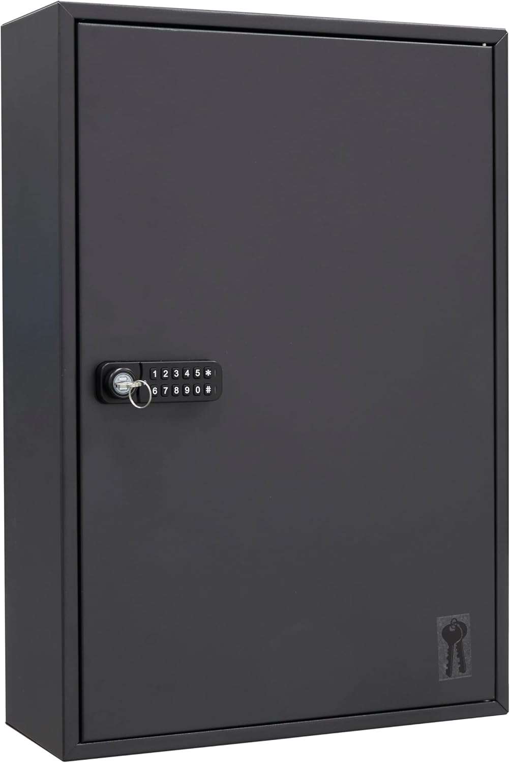 ARREGUI PL200EN Sleutelkast met 200 verstelbare haken, stalen sleutelbox met IP65 elektronisch slot, sleutelkast met cijferslot, programmeerbare codes, 55 x 38 x 14 cm, zwart