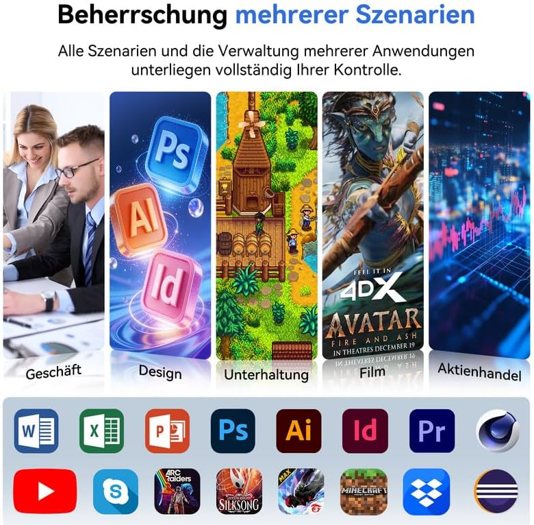 Blackview 2026 MP20 Mini-PC AMD Ryzen 3300U W-11 Pro (Defeat 3200U/3250U), 16 GB RAM 512 GB SSD Mini Desktop-Computer, 4K @ 60 Hz UHD, USB 3.2 + HDMI + DP + RJ45 voor business/school