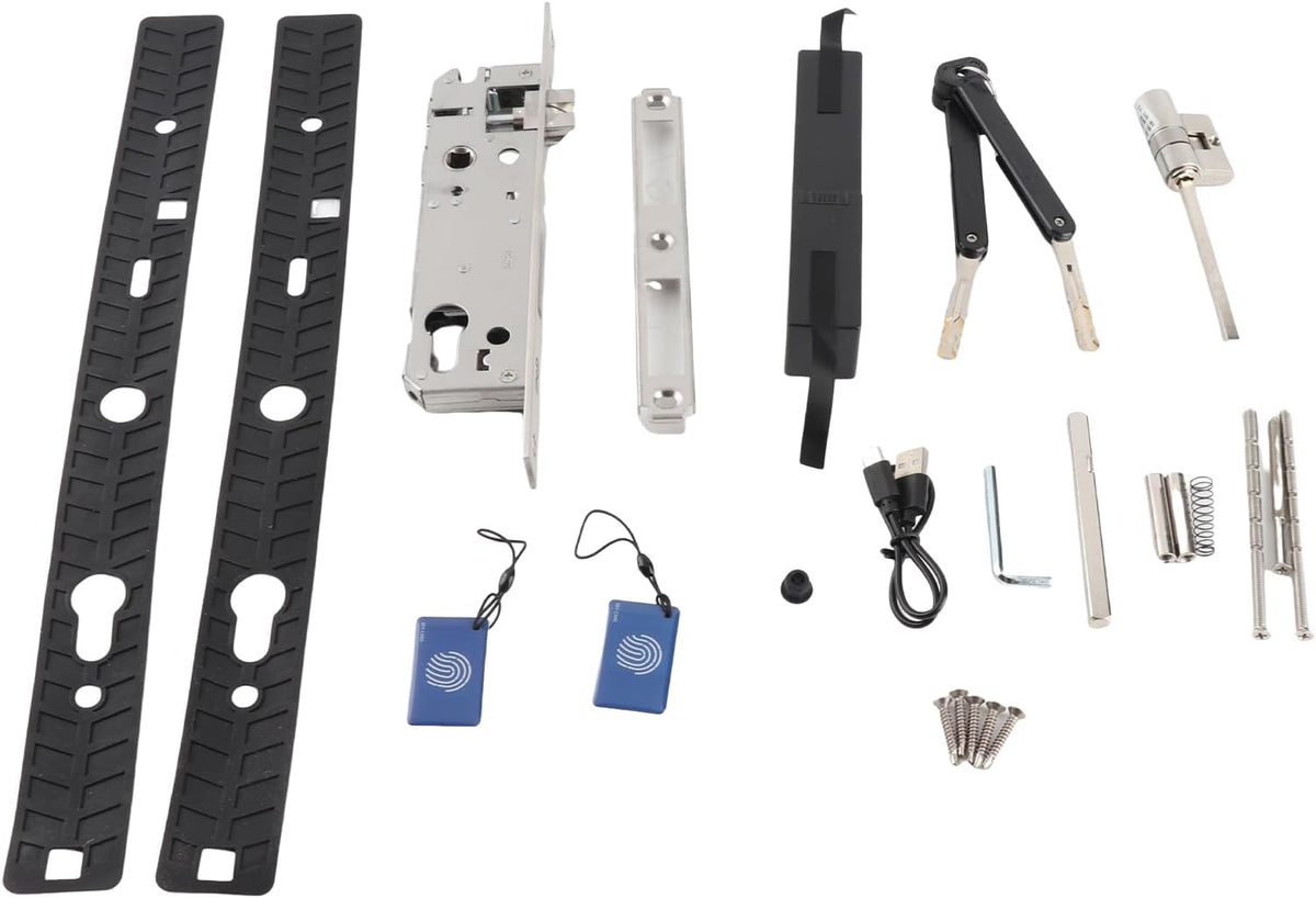Smart Lock 2,4 GHz WiFi Keyless toegangsdeur slot greep aluminium biometrische deur Ty App voor 40-120 mm dikte kantoor thuis slaapkamerdeur (zwart)