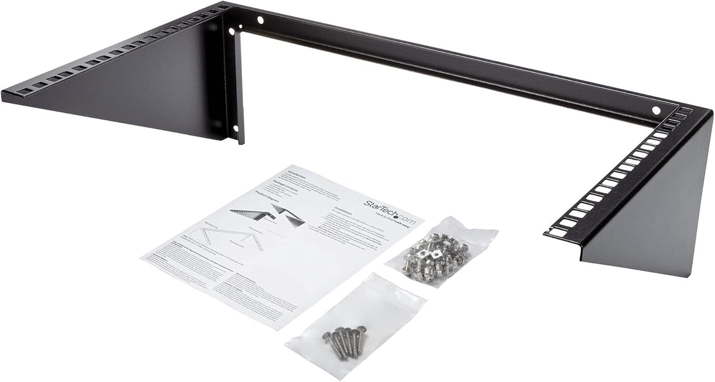 StarTech.com 6U Wandmonteerbaar Patch Paneel Beugel - 19 inch - Staal - Verticale Montagebeugel voor Netwerk- en Data Apparatuur (RK619WALLV)