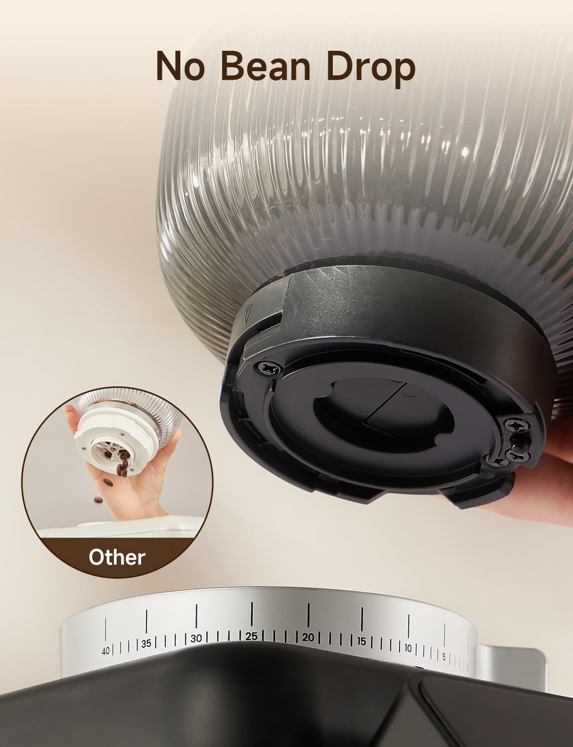 Elektrische koffiemolen – Koffiemolen – Koffiemaler – Espressomolen – Koffiegrinder – Afneembare houder voor zeefdrager en houder – Direct malen en netjes opvangen