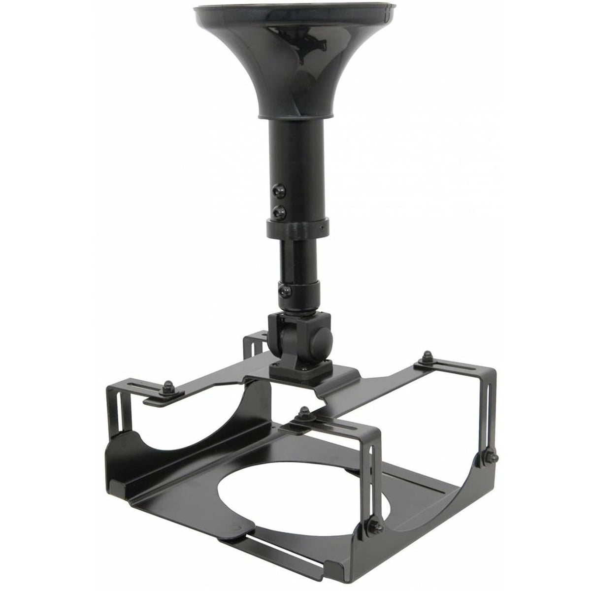 Verstelbare Projector-Plafondbeugel Met Kooi – Beamerbeugel – Beamerhouder – Plafondbeugel – Projectorhouder – 180° Kantelbaar – 360° Draaibaar – Zwart