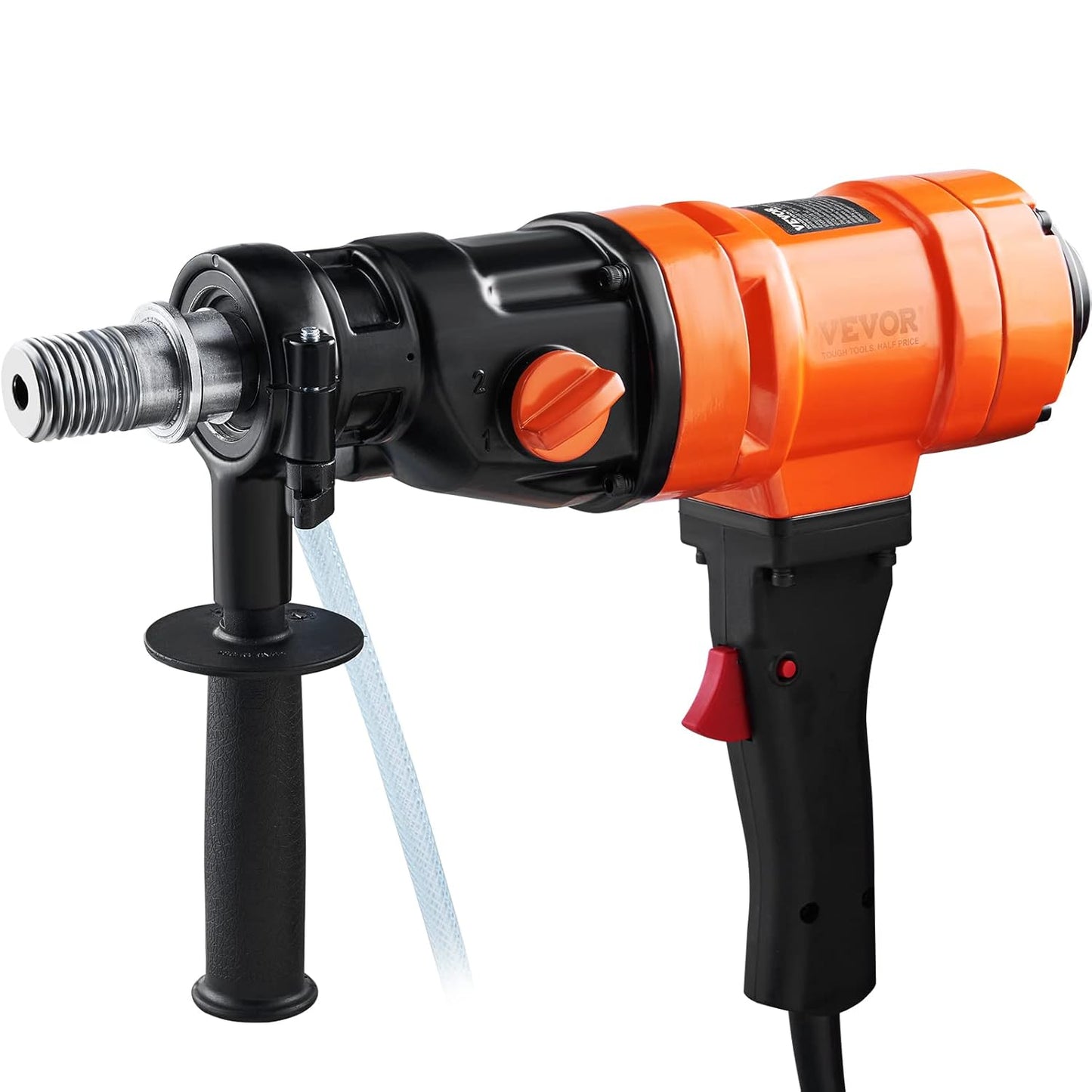 VEVOR Diamond Drill Max Diameter 102mm Depth 400mm 1500W Diamond Drill 1100/2400rpm Diamond Drill Wet Drilling with Core and Level Reinforced Concrete Construction