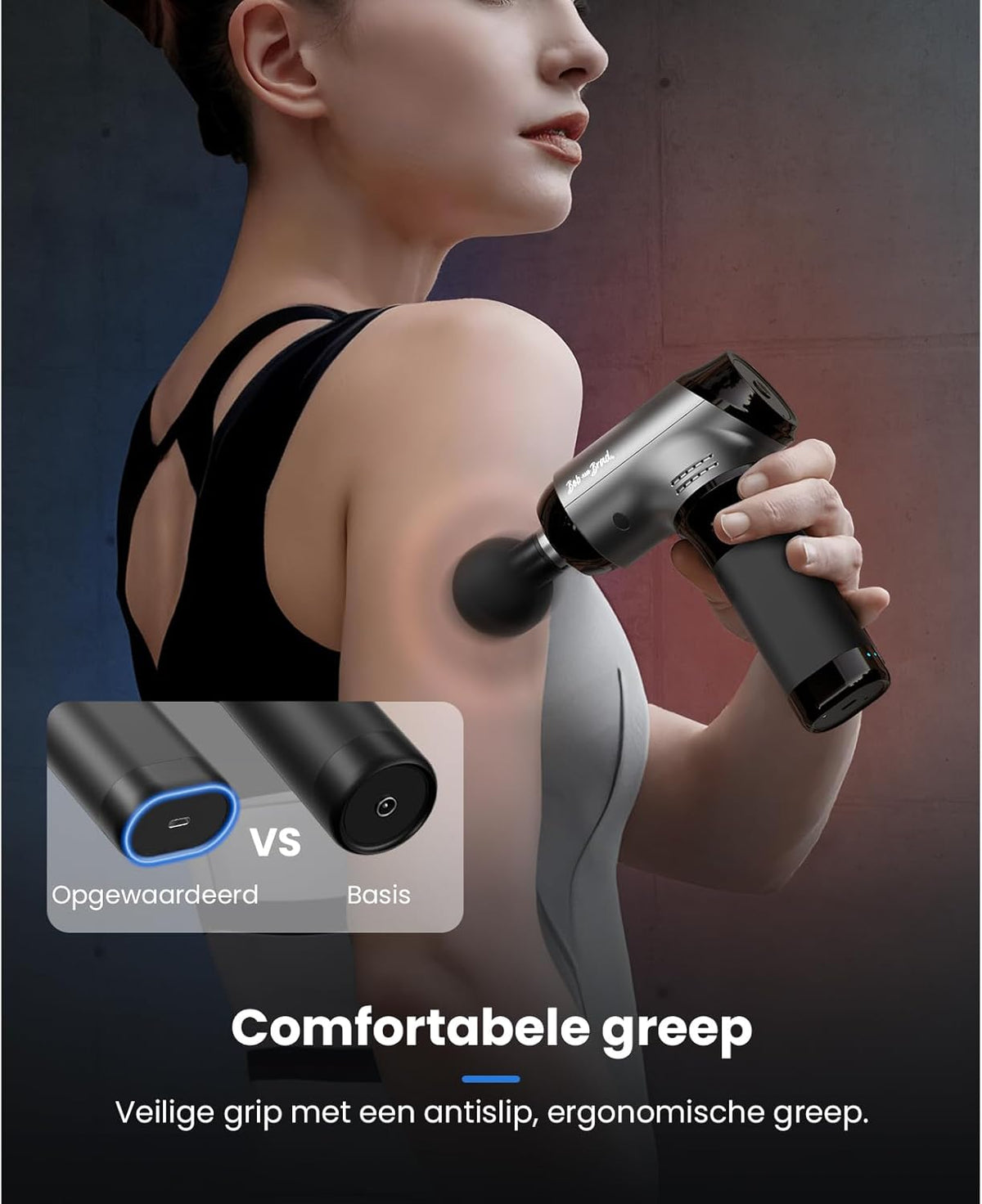 Massagepistool Voor Rug En Spieren – Massage Gun – Massagegeweer – Massageapparaat – Spiermassageapparaat – Met Warmte- En Koudefunctie – 10Mm Amplitude En 4000Mah Accu