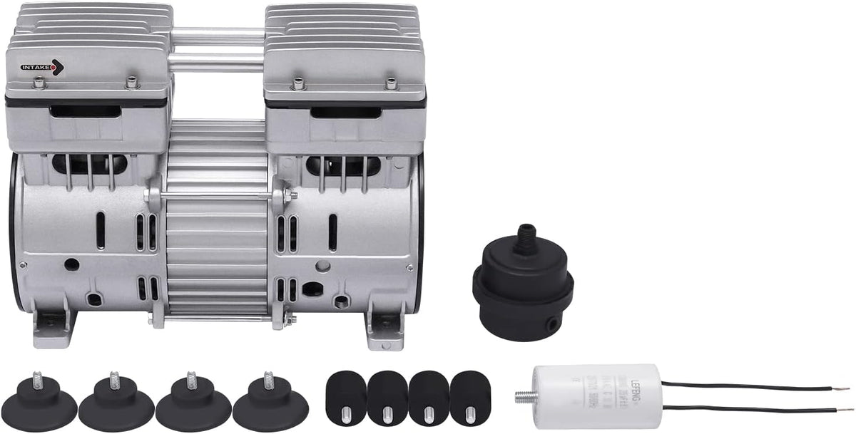 Vacuümpomp – Olievrije Pomp – Industriële Vacuüm Pomp – Laboratorium Pomp – Automatisering Pomp – Krachtige Koperen Motor – Stil & Duurzaam Aluminium