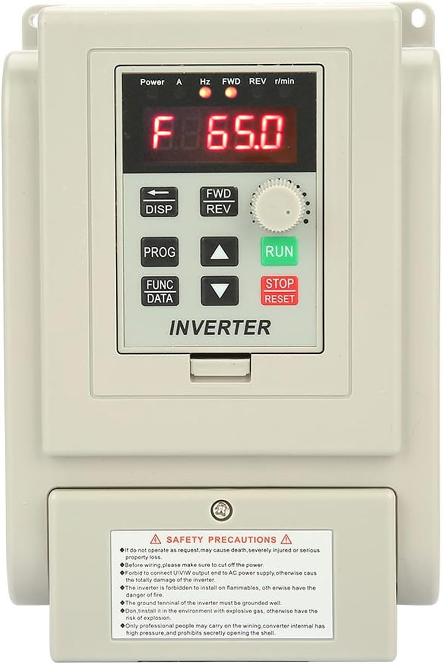 Jadeshay 220 VAC Frequentieomvormer 1 Fasig Ingang 3-fasige Uitgang Frequentieregelaar VFD-snelheidsregelaar voor 3-fasige 2.2 kW Wisselstroommotor