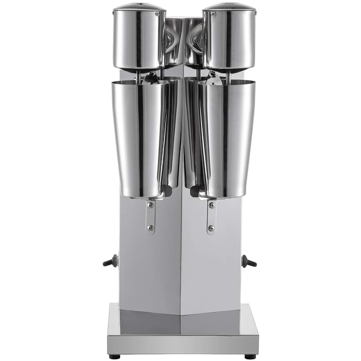 VEVOR Drankmixer 150 W, elektrische milkshaker, 800 ml, dubbele koppen, zilverkleurig, elektrische mixer voor shakes, cocktailmixer, milkshake-machine, barmixer, industrieel privégebruik