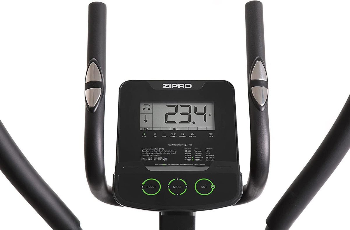 Zipro Hulk Magnetic Elliptical Cross Trainer for Adults, up to 150 kg, Black, One Size, One Size - QUORE