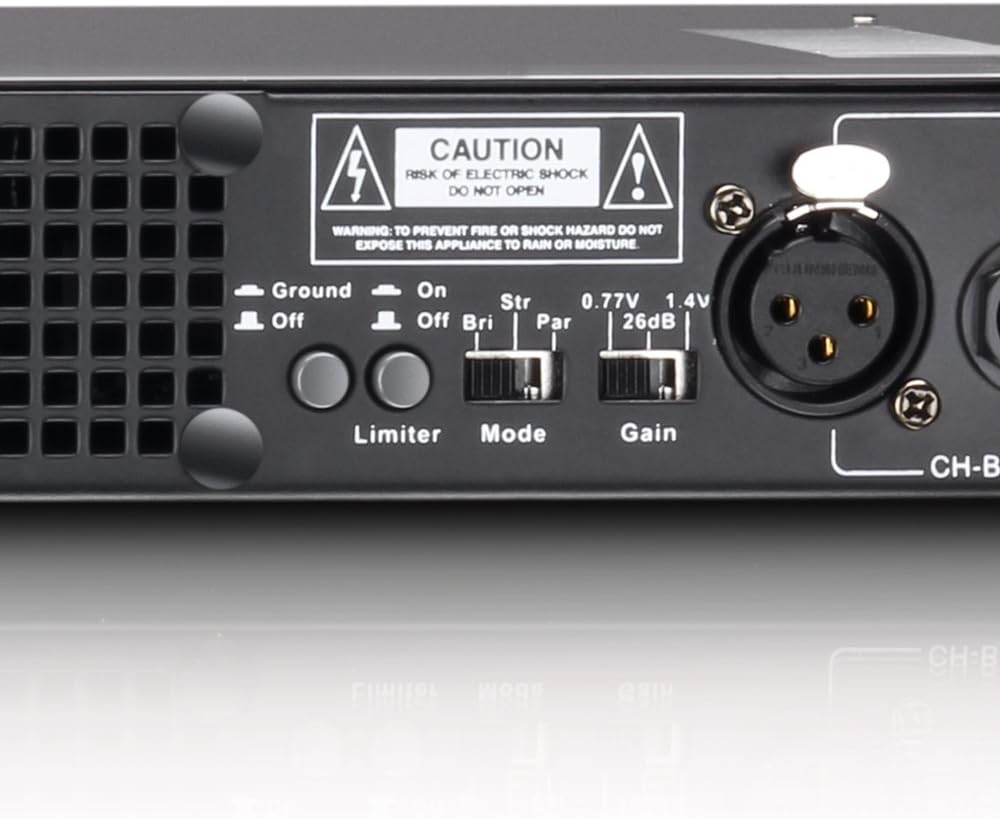 LD Systems XS 200; PA eindversterker klasse D 2 x 100 W 4 ohm, Taglia unica