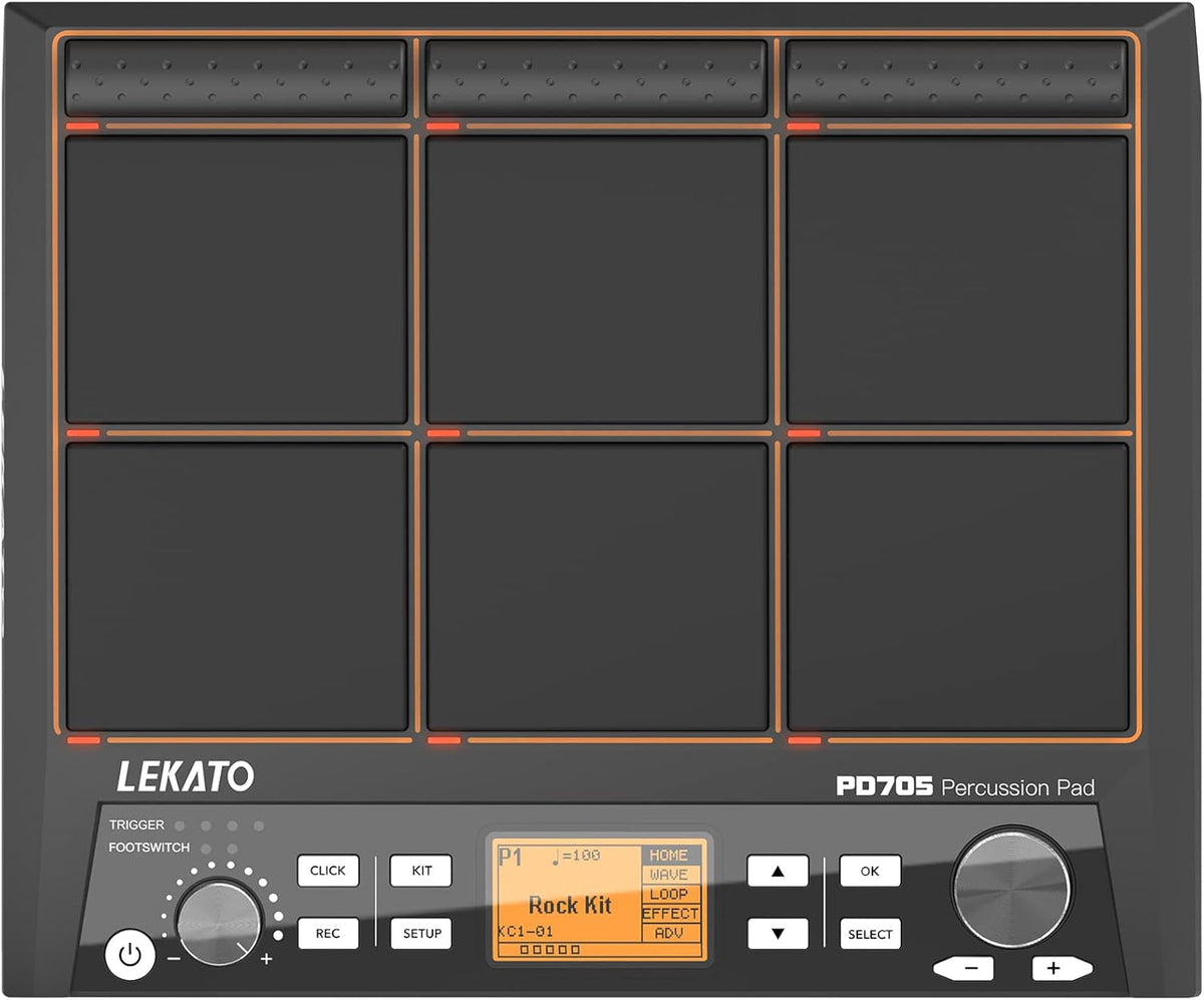 Percussie Sample Pad – Drum Sample Pad – Elektronische Drumpad – Drumpad – Percussie Pad – 9 Aanslaggevoelige Pads – 600+ Geluiden