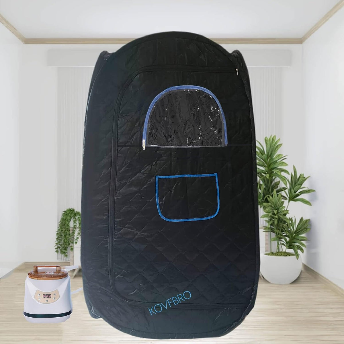 Sauna Tent Portable Sauna at Home Sauna Personal Residential Steam Sauna 220V 2L 1000W(1.5 Years Warranty) Black