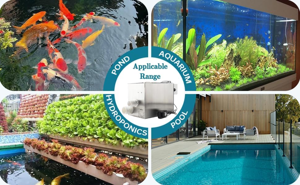 Automatische Roterende Trommelfilter voor Koi Tilapia Vijvers, Aquaria, Hydrocultuur, Aquaponics, Koi Vijver Filter 4T10-1 RDF