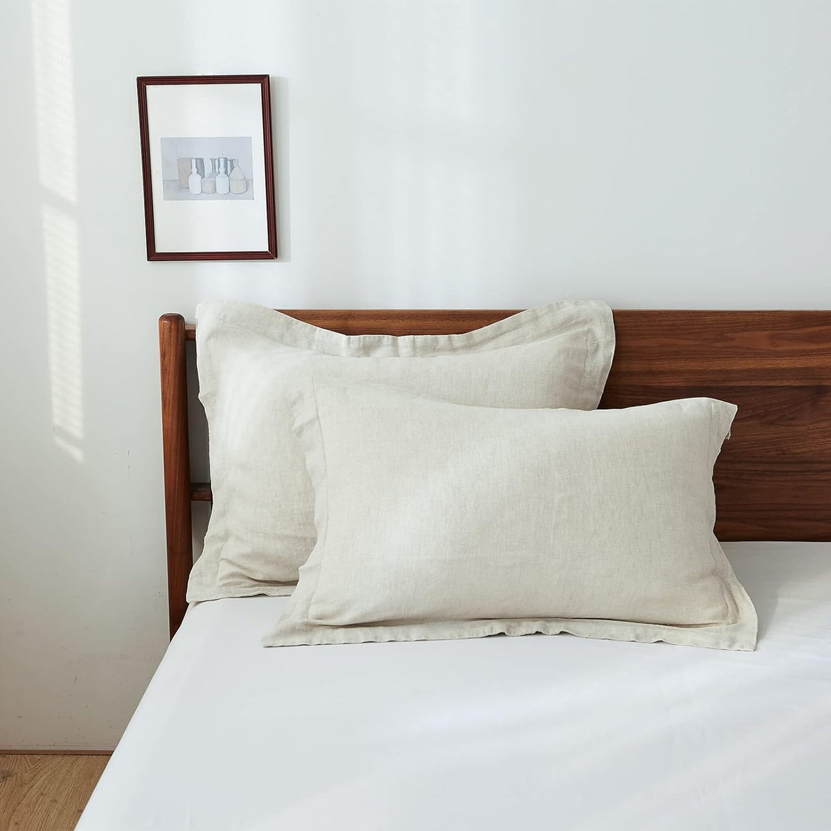 Simple&Opulence King-Grootte Duvet Cover Set - 100% Linnen Duvet Cover - 1 Ademt Soft Deken met 2 Kussenhoes - Luxueus Hypoallergene Vlas Linnen Beddengoed - Hennepkleurig