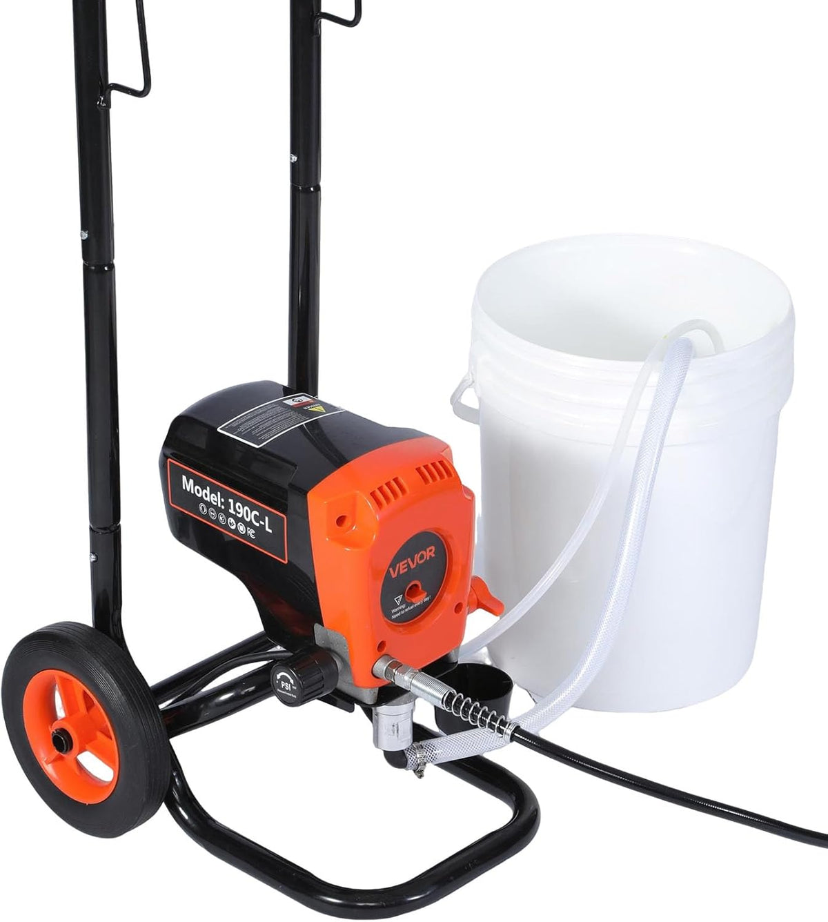 VEVOR Airless verfspuit, 900 W, 3300 PSI hogedruk-luchtloze verfspuit met trolley, reinigingsborstel, slang, verlengstang, mondstukken, elektrische verfmachine, in