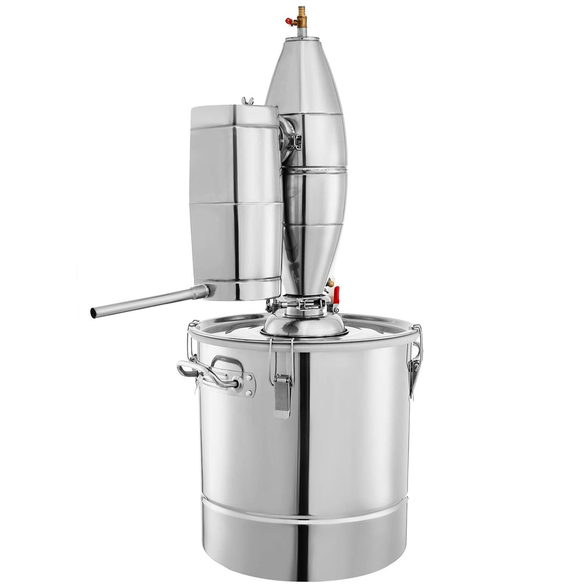 VEVOR Waterketel voor gedestilleerd water, 70 l, heet water voor gedestilleerd water, gebruikt als fermentatiecontainer voor het gisten van dranken of specerijen, 40 x 40 cm, roestvrij staal
