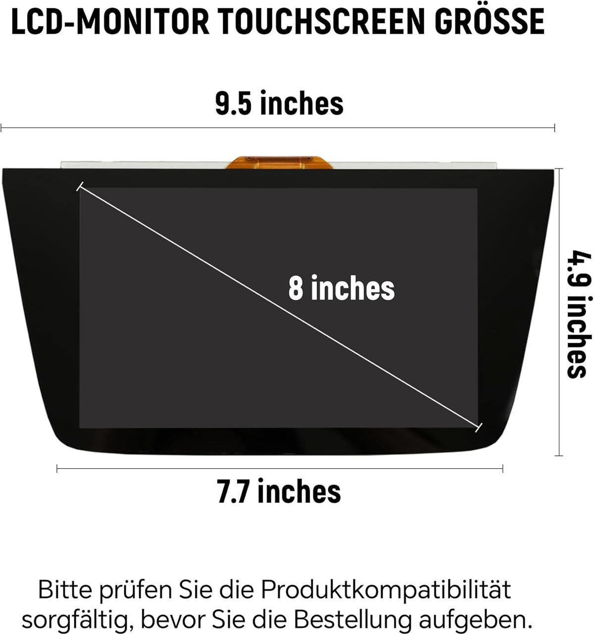 LQ080Y5DZ10 LCD-scherm touchscreen voor Opel Astra k Vauxhall Navi 900 Monitor GPS Navigatie Digitalisator Auto LQ080Y5DZ06 Scherm