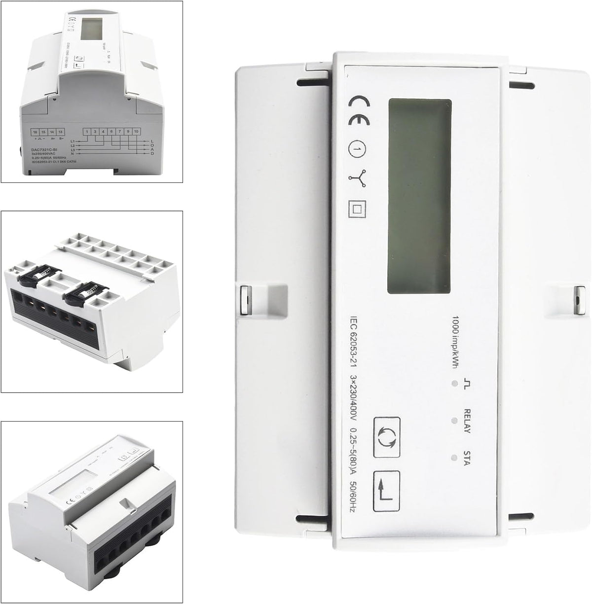 Smart WiFi Elektrische Meter 3 Fase 0.25A-80A Solar PV Bi Richting Twee Manier voor Tuya Intelligente Energie Meter Stroomverbruik Monitor