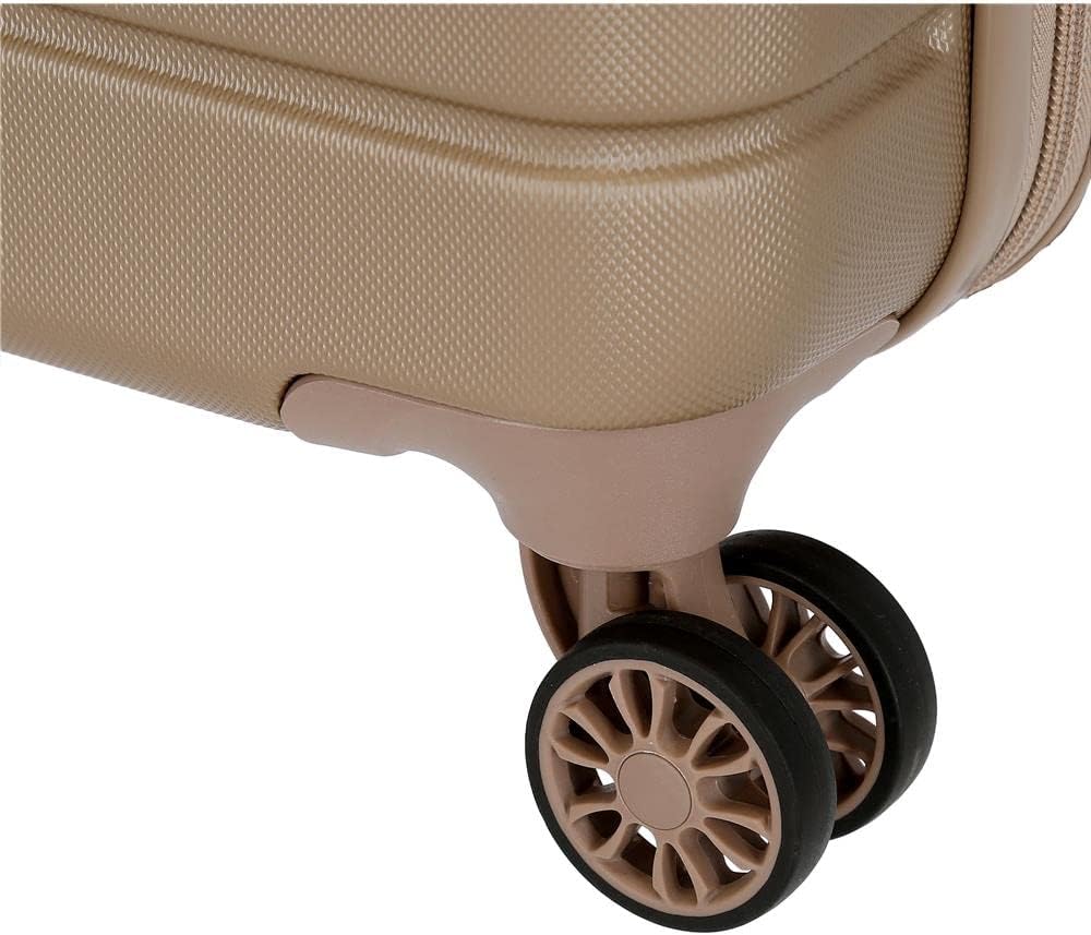 Movom Galaxy Kofferset, blauw, 55/68 cm, ABS, zijdelingse combinatiesluiting, 109 l, 6,56 kg, 4 dubbele wielen, handbagage, Beige, 40 x 55 x 20 cm, 48 x 68 x 27 cm, Set van 2 koffers