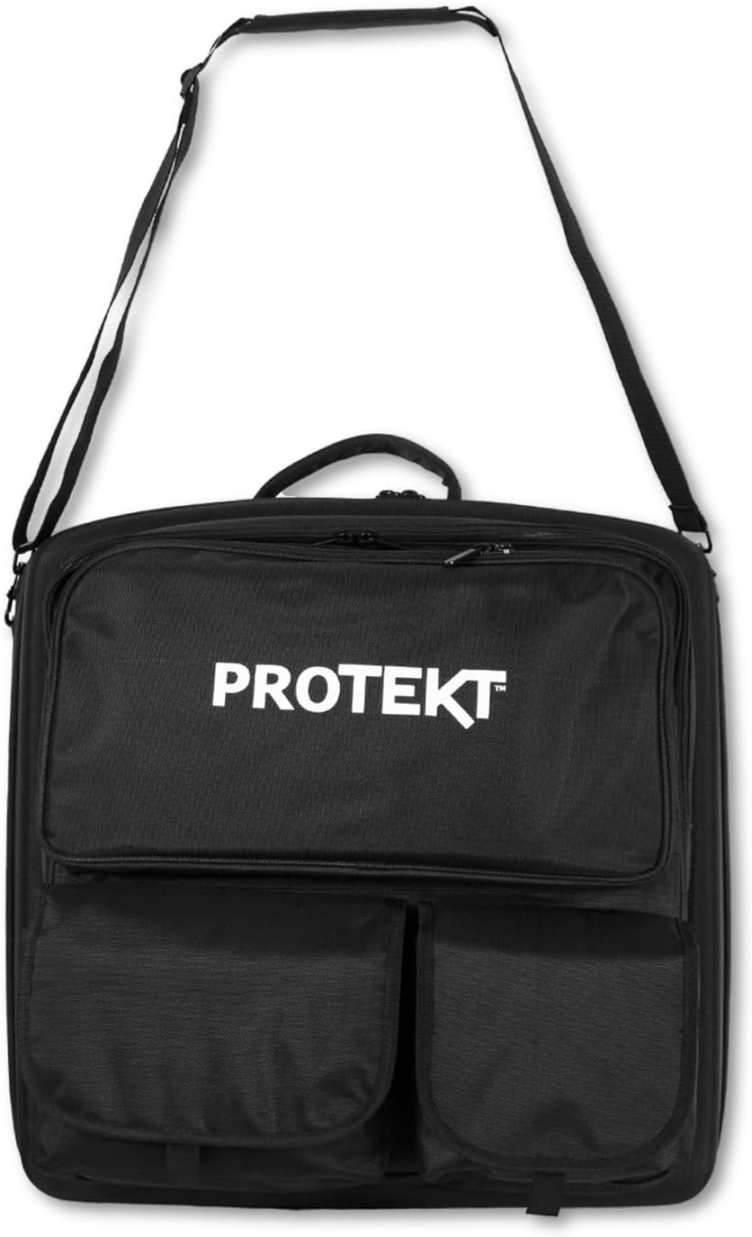 Protekt DJM-A9 EVA-tas van BA9P DJ-draagtas voor Pioneer Player - met 4 voorvakken voor laptop, hoofdtelefoon, kabels en essentiële accessoires, Zwart, 525 x 510 x 165 mm, DJ Mixer Tas