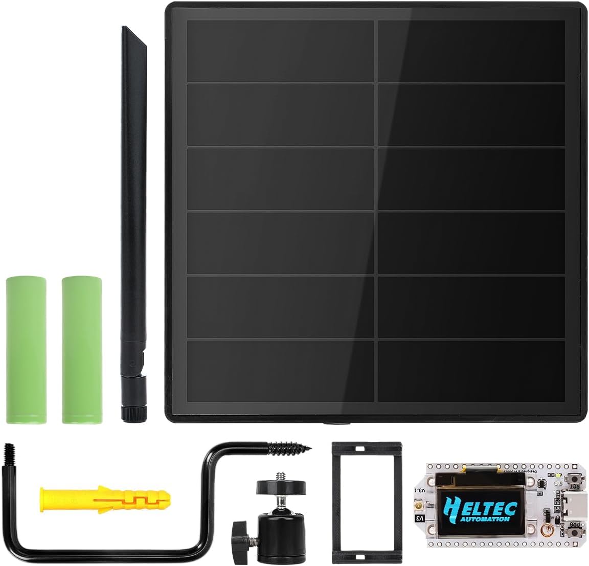 KEEPTEEN D5 Solar Lora Meshtastic Mesh Node Repeater 5 W BC Zonnepaneel Bult in Heltec ESP32 V3 Lora WiFi Bluetooth 5200 mAh batterij