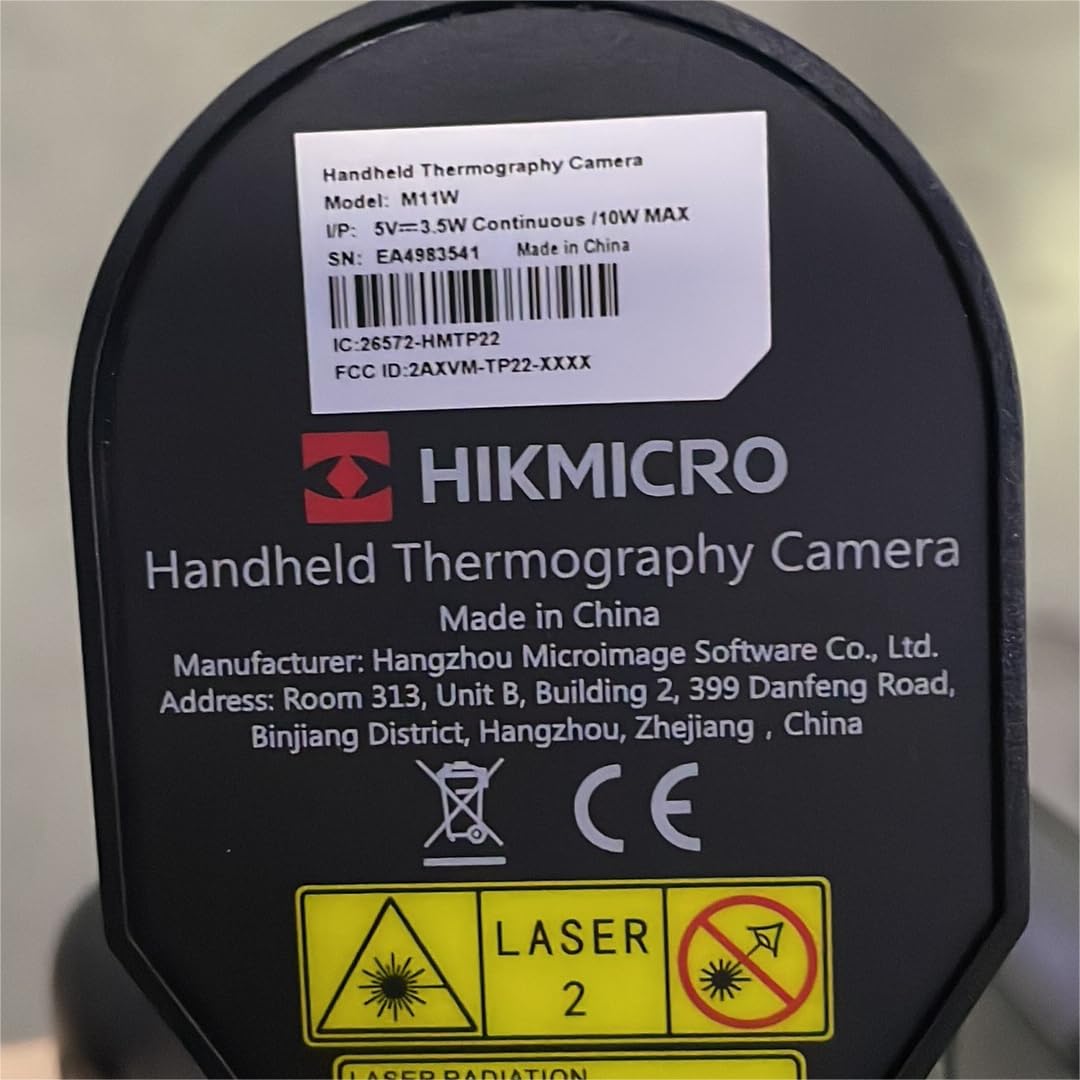 HIKMICRO M11W Professionele Thermische Weergave Camera 192x144 IR Resolutie met 8Mp Visuele Camera, Brede FOV, Wi-Fi Thermische Imagers met 25 Hz Vernieuwingsfrequentie
