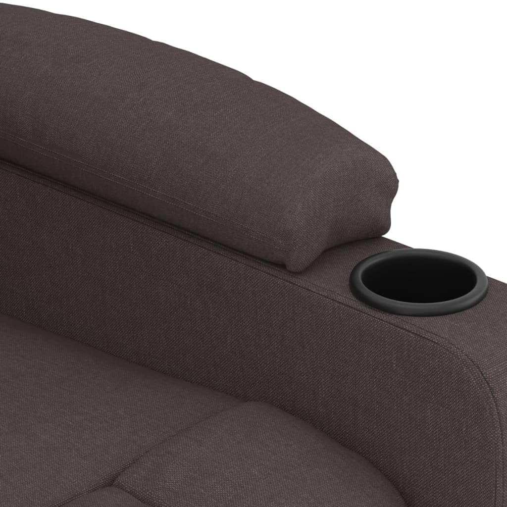 Elektrische Relaxfauteuil – Elektrische Relaxstoel – TV Stoel – Ligstoel – Relaxstoel – 3 Verstelbare Standen – Donkerbruine Polyester Bekleding