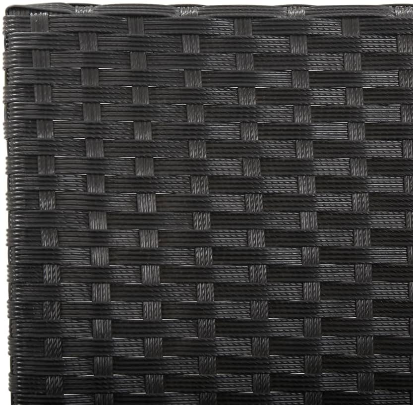 vidaXL Garden Bench with Cushions Sofa Outdoor Bench Garden Furniture Sofa Furniture Outdoor Bench Outdoor Furniture Bench Garden Benches Furniture Poly Rattan Black - QUORE