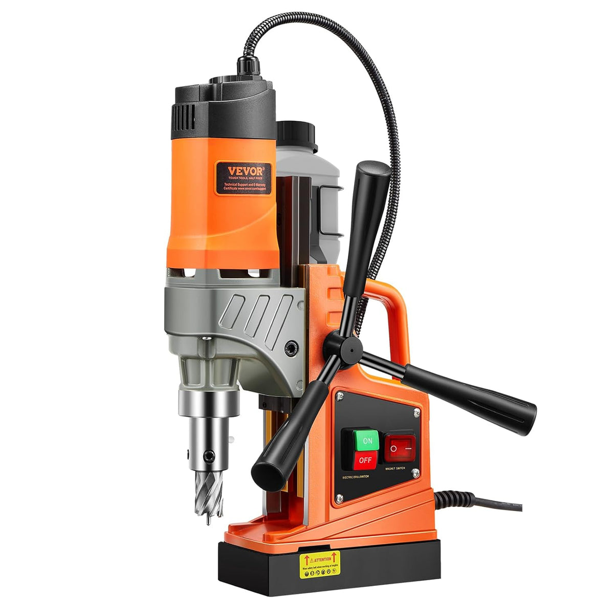 Magnetische Boormachine – Kolomboormachine – Metaalboor – Elektromagnetische Boor – Draagbare Boormachine – 1450 W Motorvermogen – 12.500 N Magnetische Houdkracht