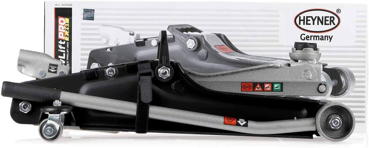 Heyner Duitsland Auto Trolley Jack 2,25 Ton Extra Vlak Laag Hulpmiddel H347020