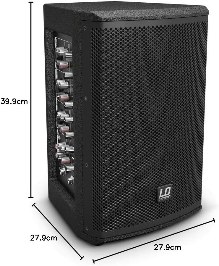 2-Weg Actieve Luidspreker – Actieve Speaker – Monitor Speaker – Luidsprekerbox – PA-Luidspreker – Geïntegreerde 4-Kanaals Mixer – 6,5 Inch Woofer En 1 Inch Tweeter