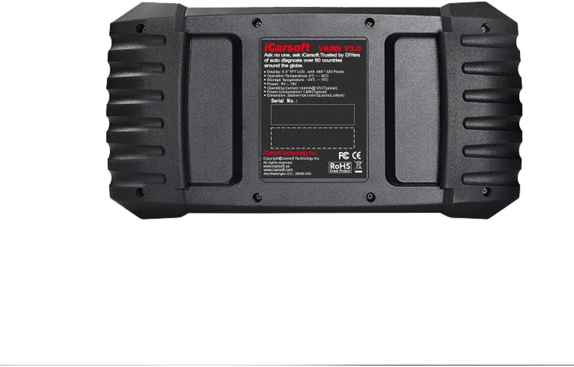iCarsoft VAWS V3.0 professioneel en krachtig diagnostisch apparaat voor Audi/VW/Seat/Skoda-voertuigen met OBD II, scherm 10 cm/4,0 inch TFT LCD