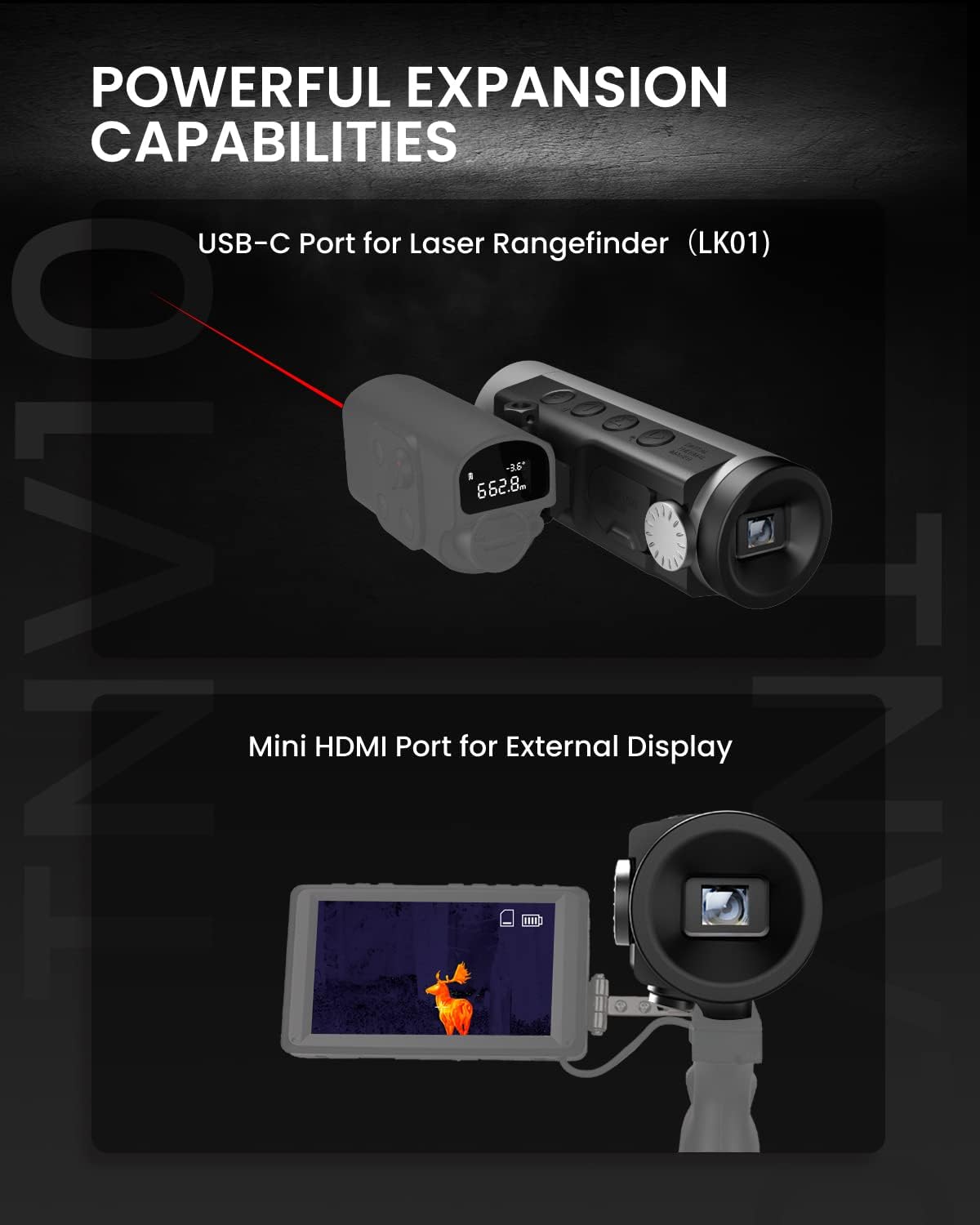 MiLESEEY TNV10 handheld warmtebeeldcamera voor jacht, met 256x192 (25Hz) @12μm warmtebeeldobjectief en foto's en video's opnemen, 5 kleurpaletten voor elke onderzoeker (11mm)