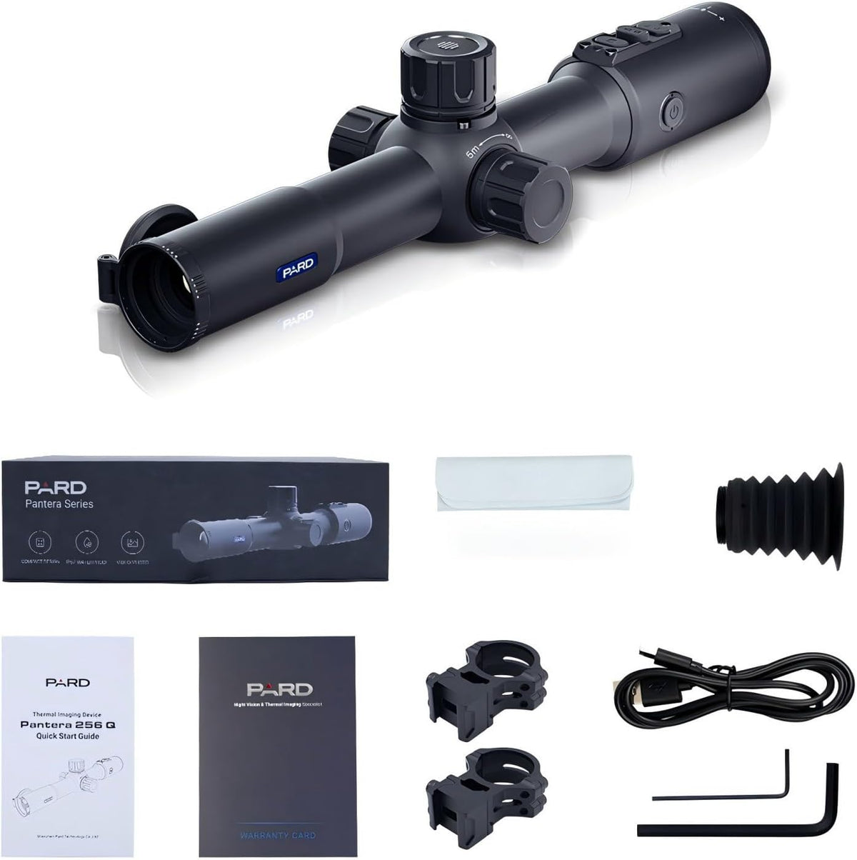PARD Thermische Scope, Thermische Beeldscoop met Resolutie 256 * 192, Hoge Gevoeligheid NETD ≤25mK voor Jacht, Surveillance en Buitenverkenning, Pantera 256Q