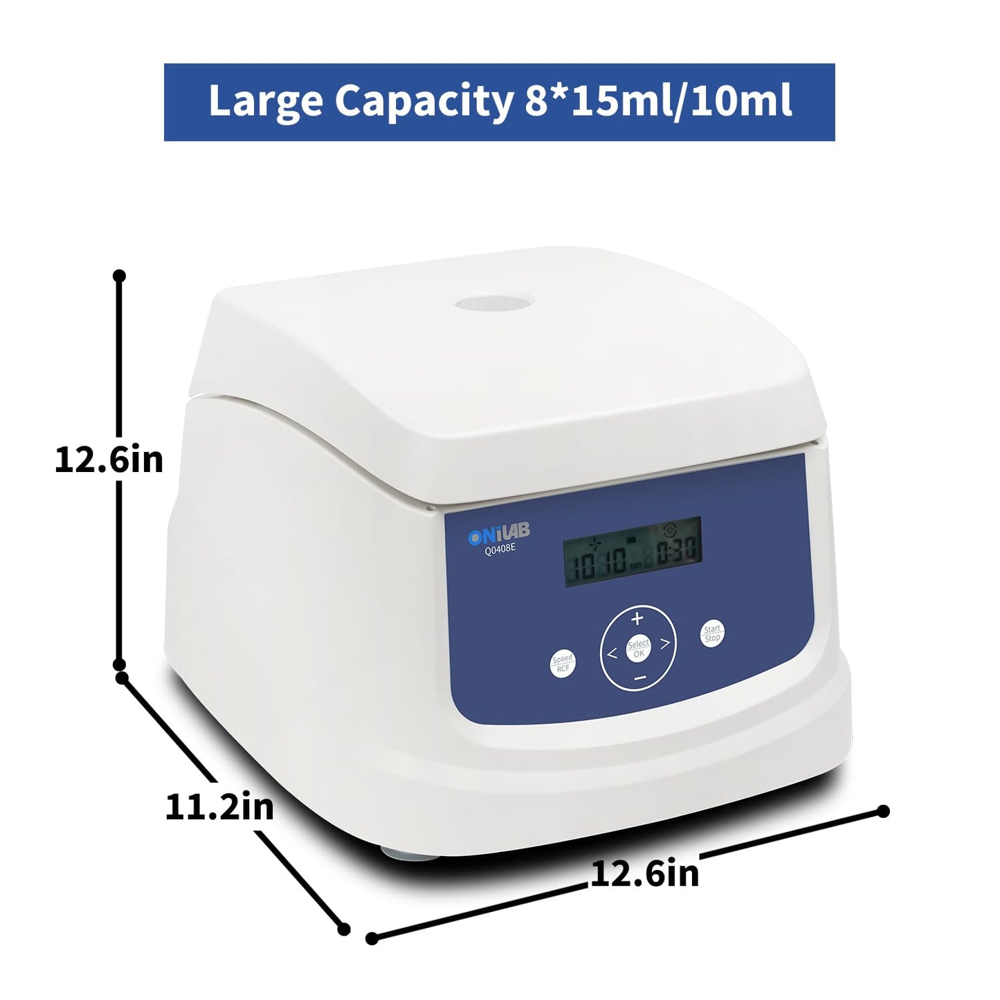 Laboratoriumcentrifuge – Benchtop Centrifuge – Tafelcentrifuge – Tafelmodel Centrifuge – Buisjescentrifuge – 8 X 15 Ml En PCR-vaten – 300-4000 Tpm – 1860 X G, Stil ≤ 55 dB