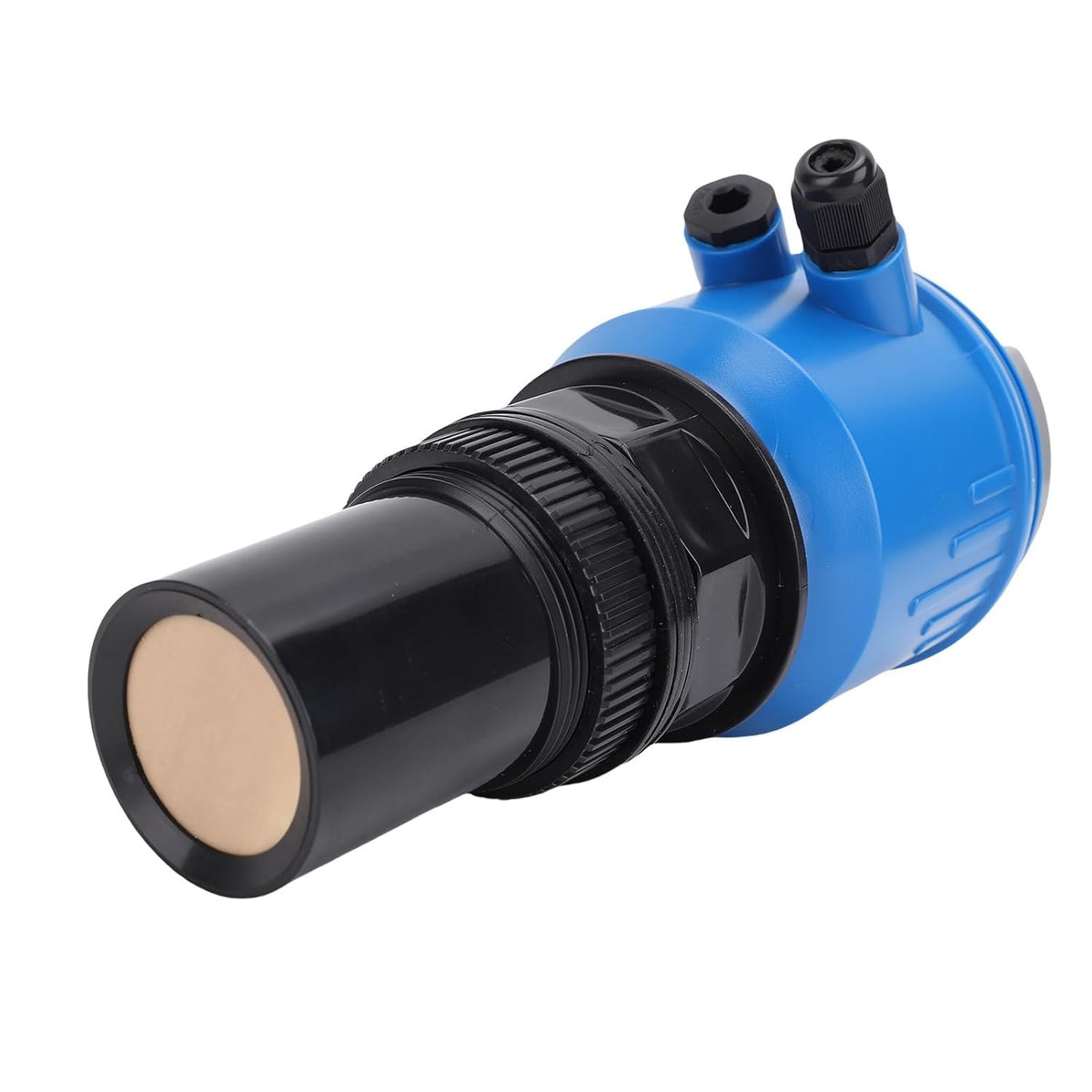 Digitale ultrasoon niveaumeter – Ultrasone niveausensor, vloeistofniveaumeter, niveauzender, vloeistofsensor – Voor water en afvalwater – 0-10 m meetbereik – Helder LED display en 4 tot 20 mA uitgang