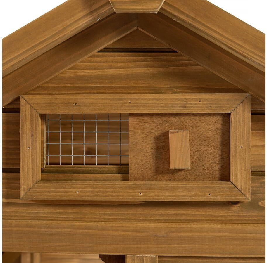 Chicken coop wood with nesting box "Poulette" - Brown - maroon