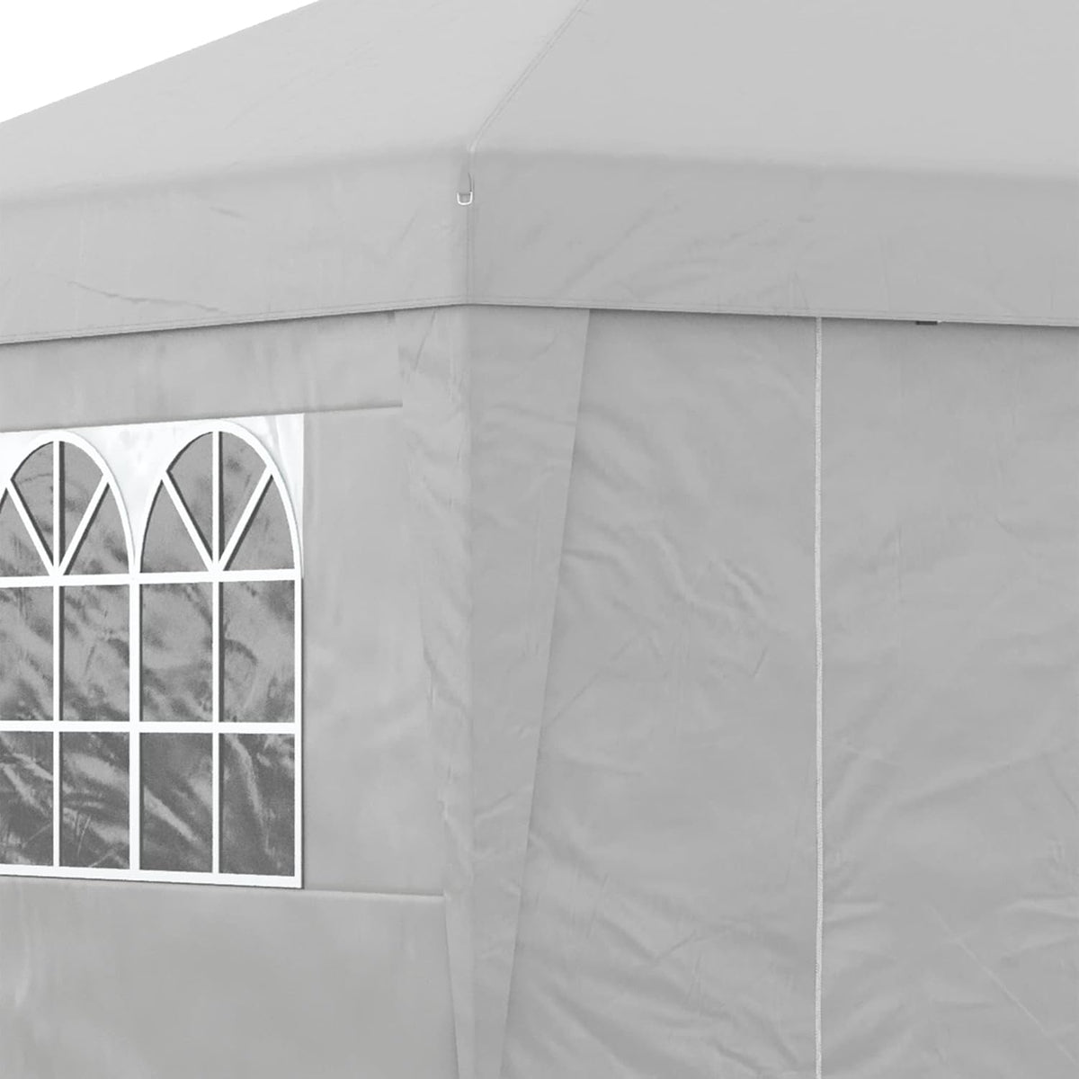 Outsunny Tuinpaviljoen, pop-up, opvouwbaar, paviljoen, partytent, 3 x 3 m, uv-bescherming 30+, met ramen, zijwanden, transporttas, zandzakken, grijs